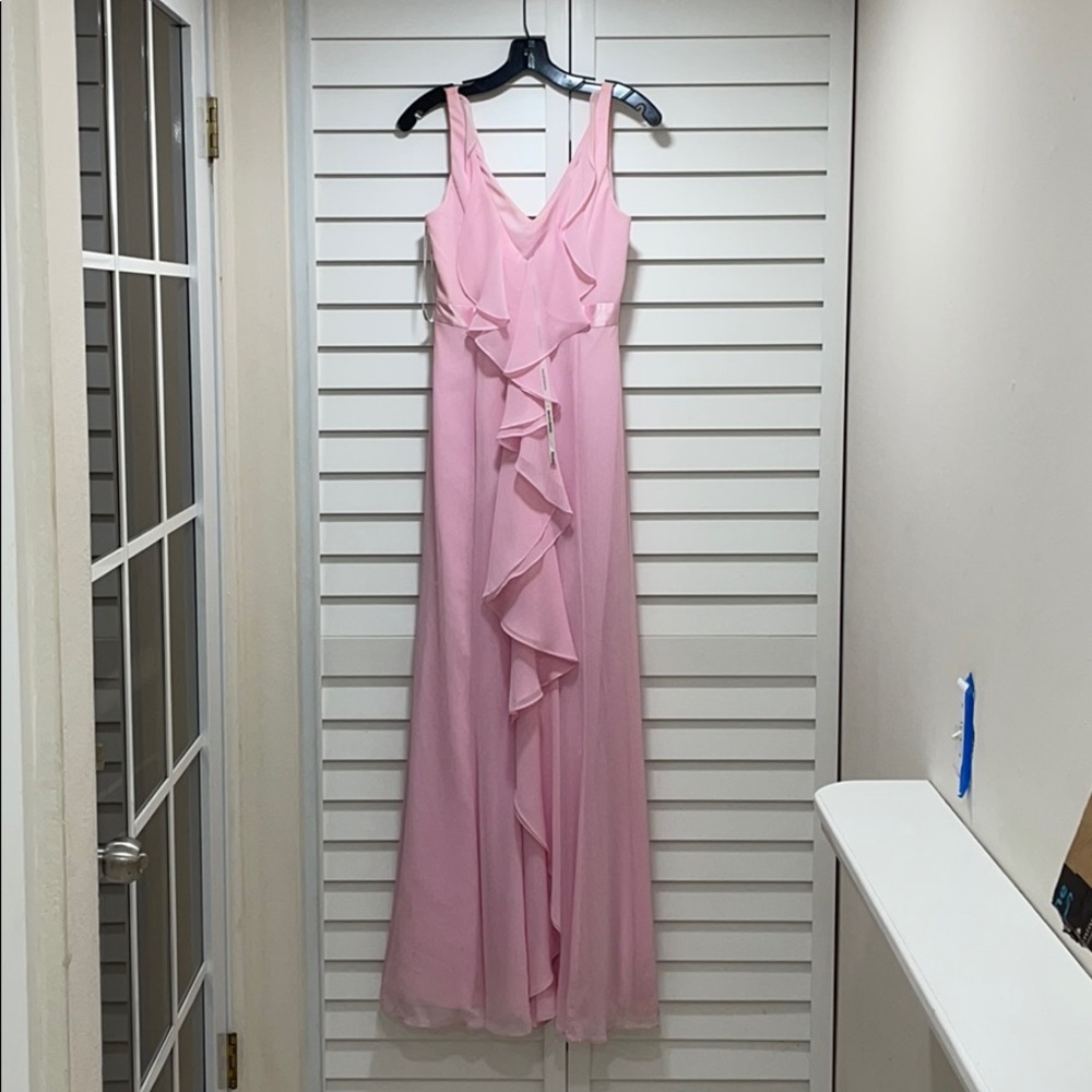 Pink formal dress with beautiful back